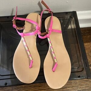 Aldo Pink Sandals (w/ gold details)